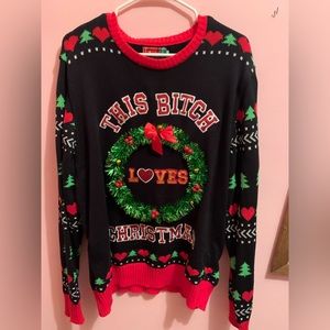 “This B Loves Christmas” ugly Christmas sweater. Woman’s XXL
